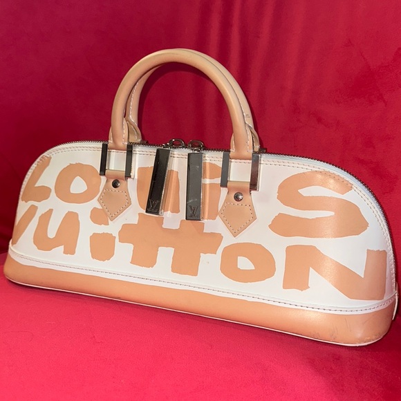 Louis Vuitton peach graffiti Alma satchel by Stephen sprouse east west dome bag - Picture 2 of 16